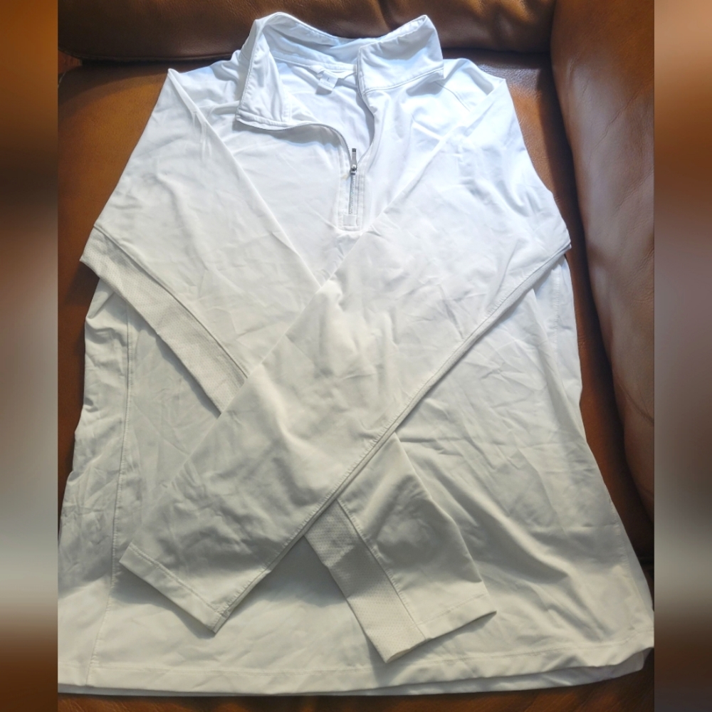 Lady Hagen Golf Pullover White Size Large 1/4 Zip